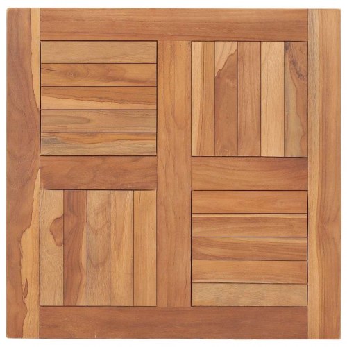 Bordplade 60x60x2,5 cm massivt teaktræ