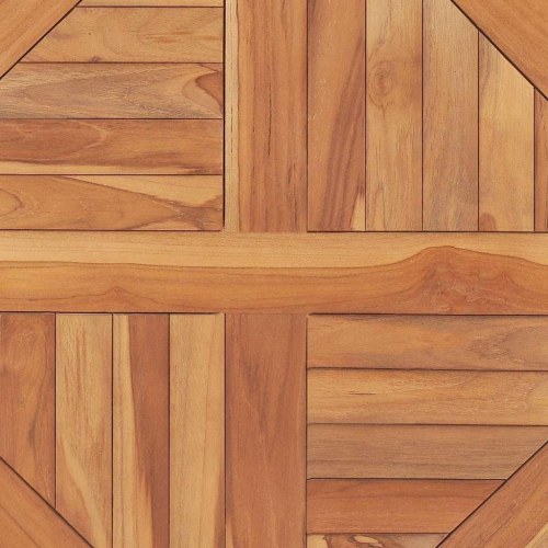 Rund bordplade 2,5 cm 60 cm massivt teaktræ