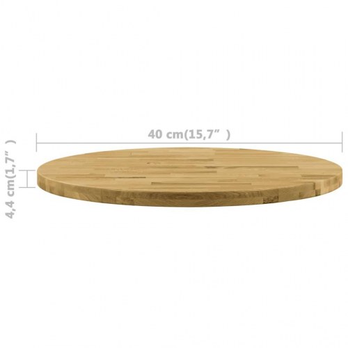 Bordplade i massivt egetræ rundt 44 mm 400 mm