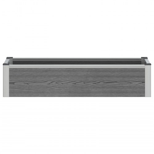 Højbed Grå 100 x 30 x 22 cm WPC og Aluminium