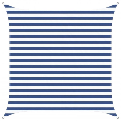 Solskygge sejl Blå og Hvid 2,5 x 2,5 m 100% polyester Oxford