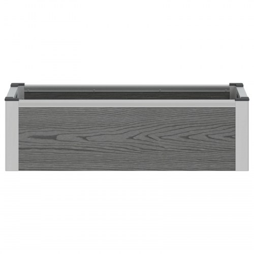 Højbed Grå 75 x 30 x 22 cm WPC og Aluminium