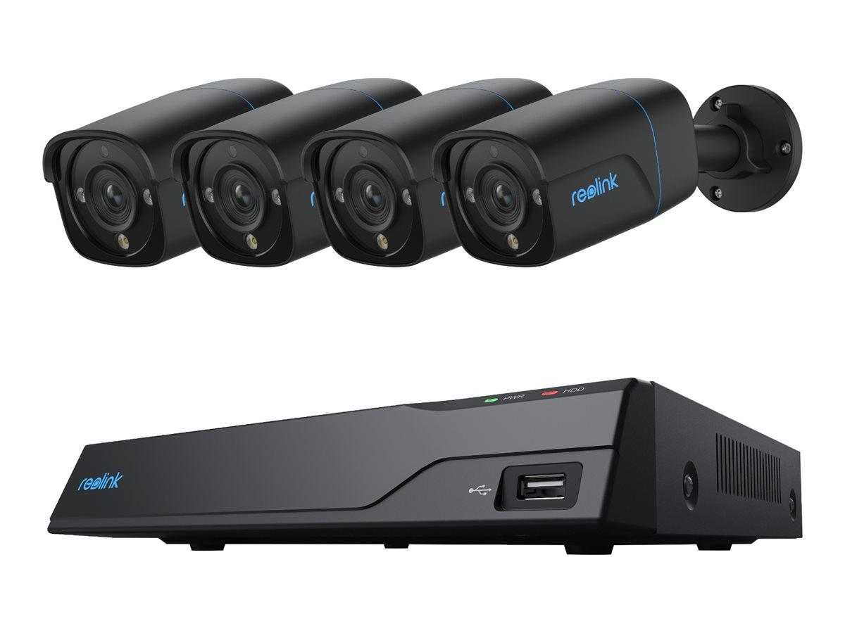 Reolink NVS8-8MB4 NVR-overvågningssæt med 4 PoE 8MP kameraer - 2 TB HDD, 8 kanaler