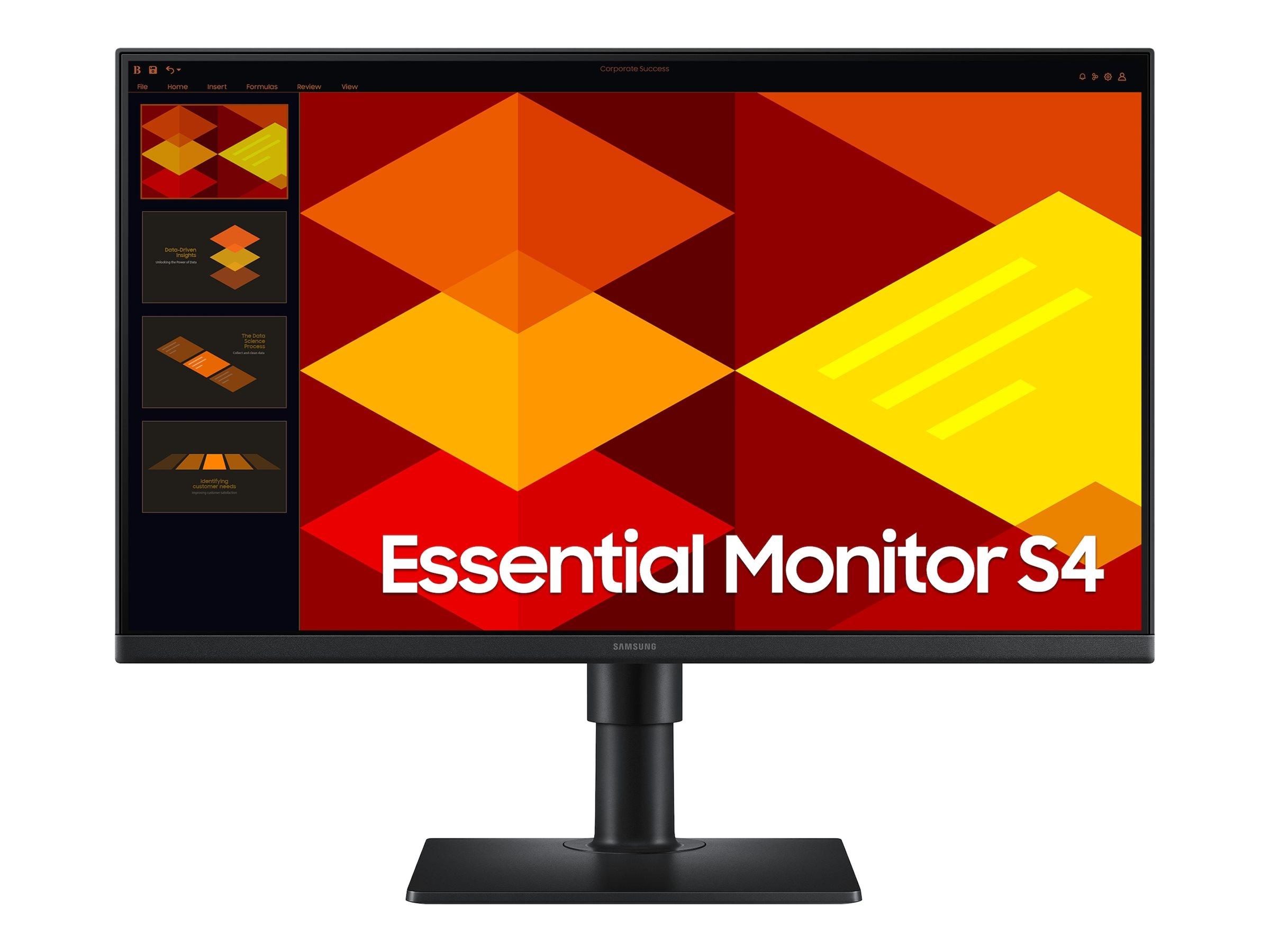 Samsung Essential S4 S24D400GSU 24" IPS Full HD skærm - 100 Hz, HDMI/DisplayPort