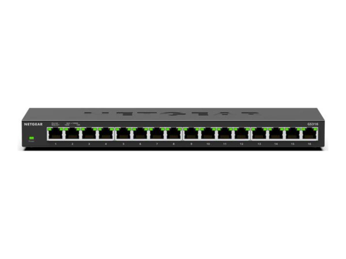 NETGEAR GS316v3 16-port Gigabit Ethernet switch - uadministreret