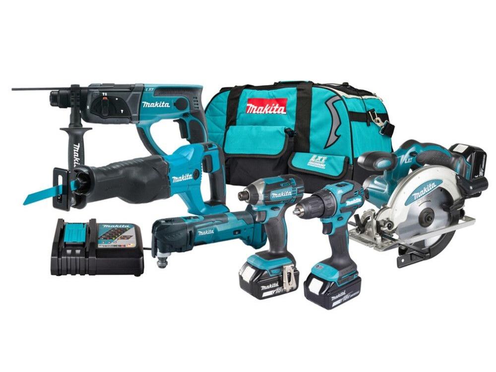 Makita DLX6135TX1 LXT 18V værktøjssæt - 10 dele