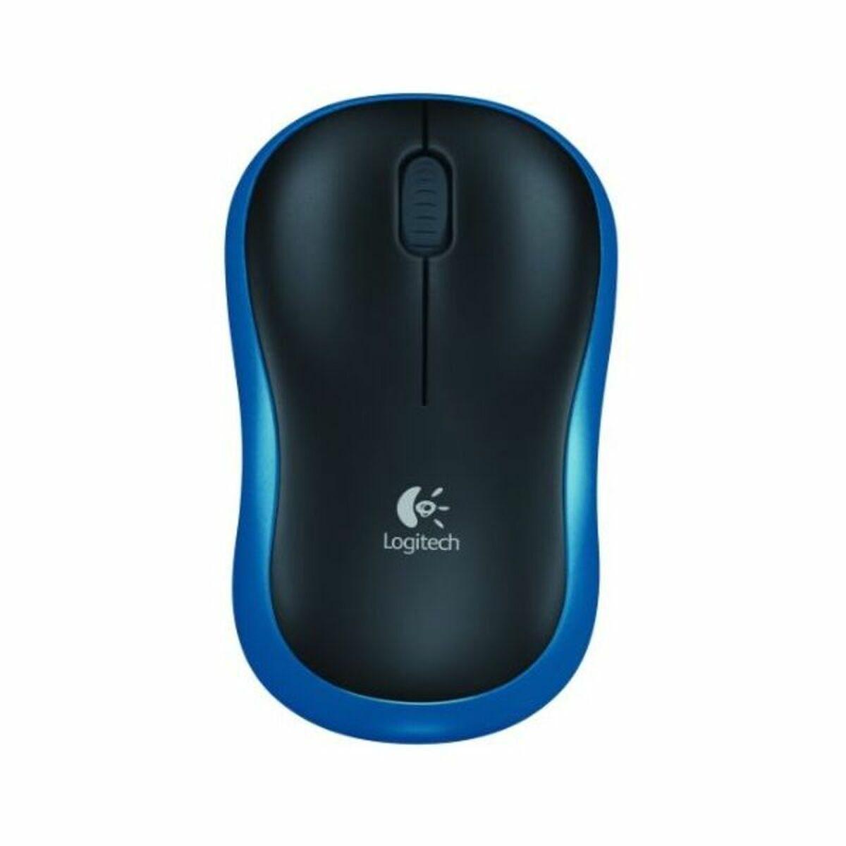 Logitech M185 trådløs mus - Blå/Sort, 1000 dpi