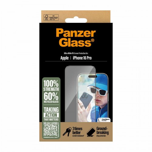 PanzerGlass skærmbeskytter til Apple iPhone 16 Pro - glas