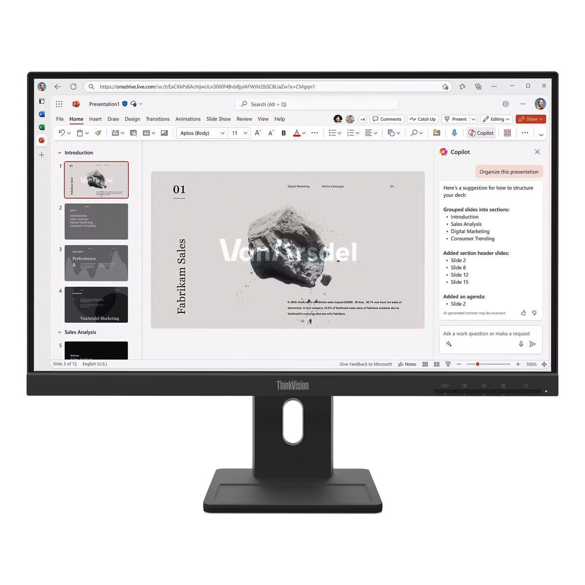 Lenovo ThinkVision 21,5" skærm Full HD (64C9MAT6EU) - IPS, HDMI/DisplayPort