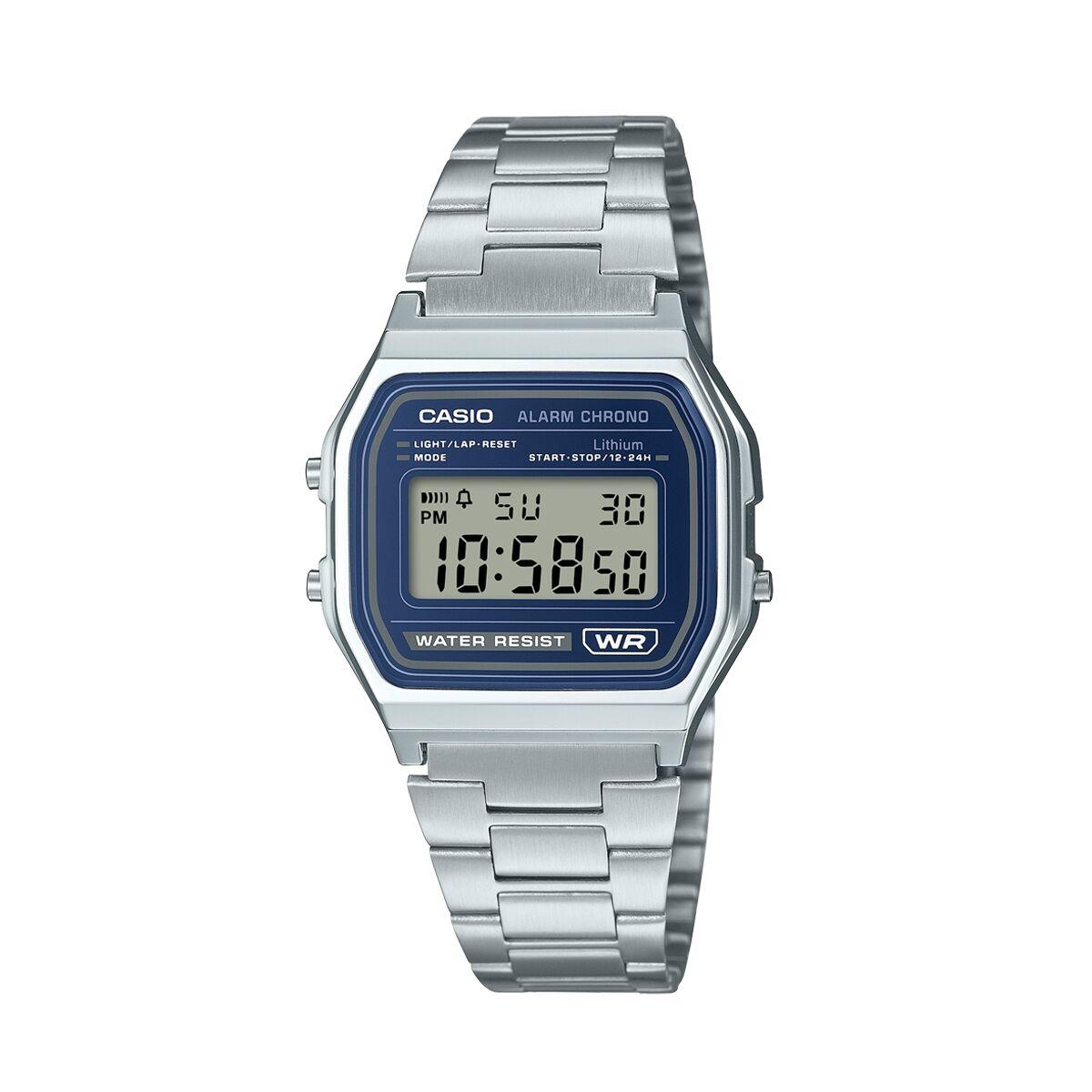 Casio A158WEA-2EF herreur - sølvfarvet armbåndsur Ø 33 mm