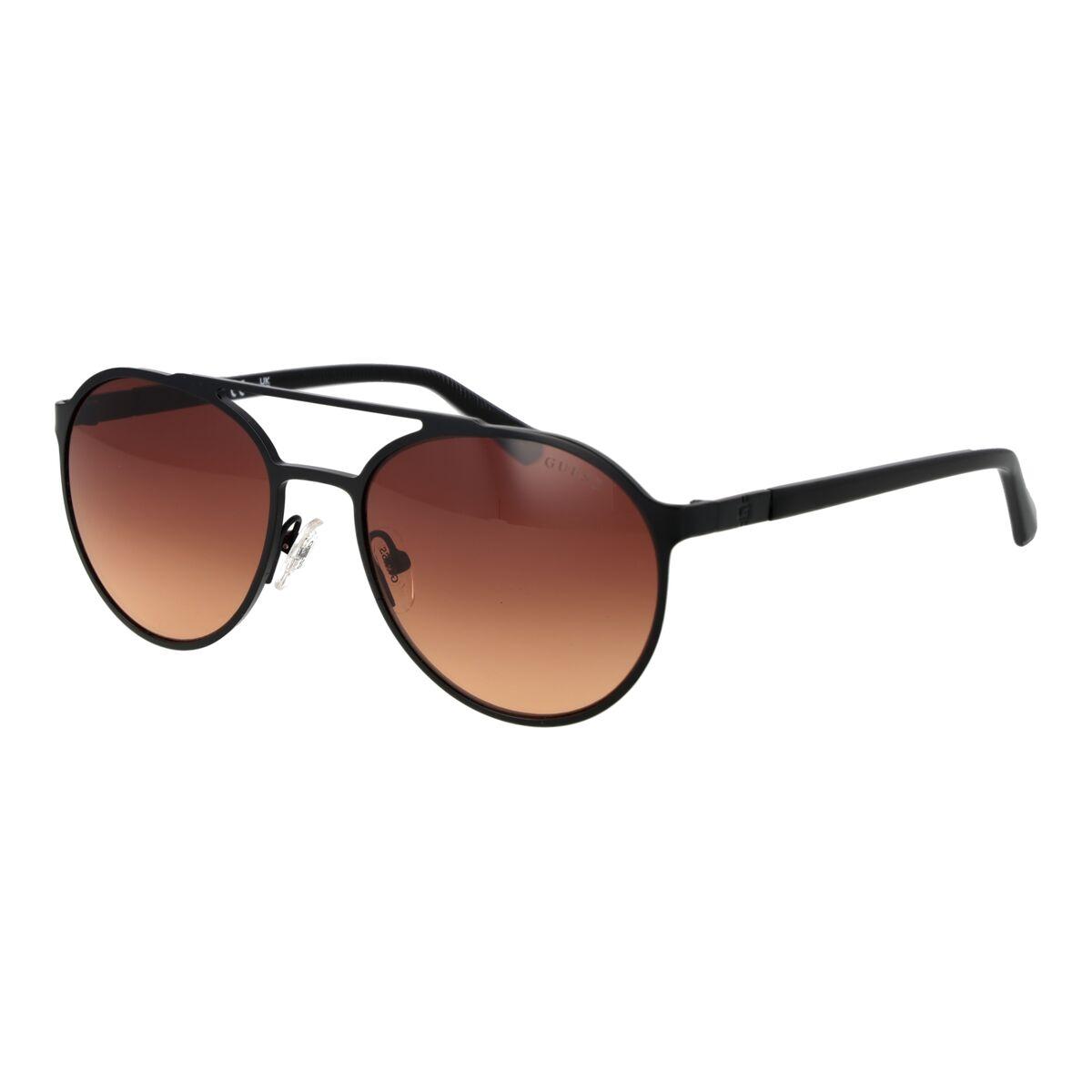 Guess GU00211 5202F solbriller - sort, cirkulær unisex