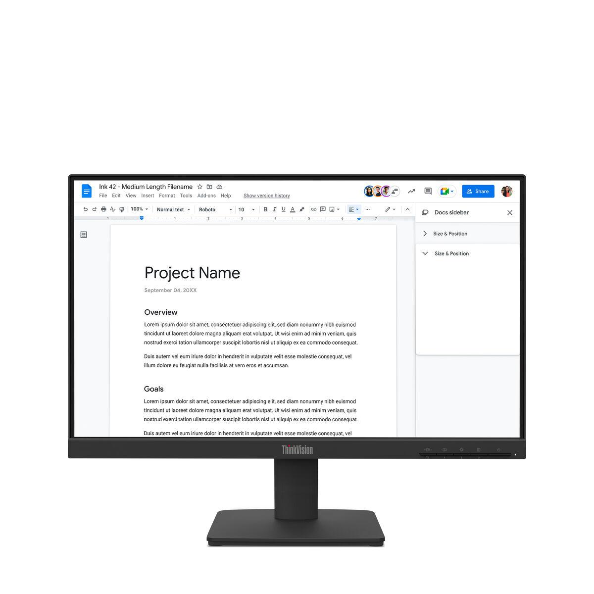 Lenovo ThinkVision S22e-4 21,5" Full HD IPS skærm - Sort