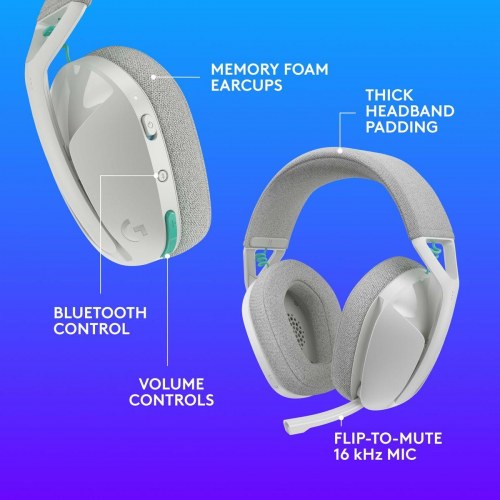 Logitech 981-001569 gaming-headset med mikrofon - Hvid