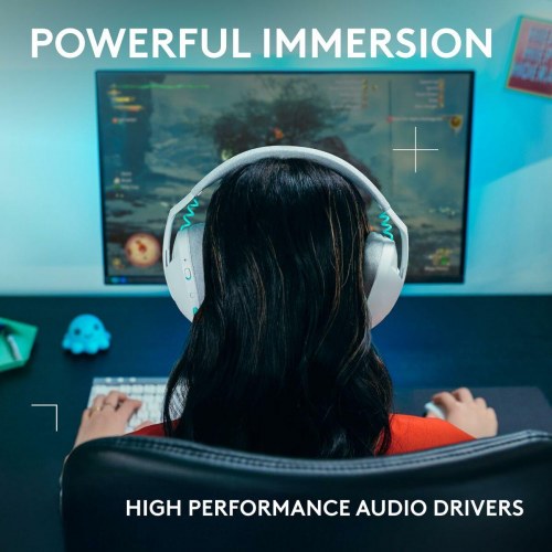 Logitech 981-001569 gaming-headset med mikrofon - Hvid