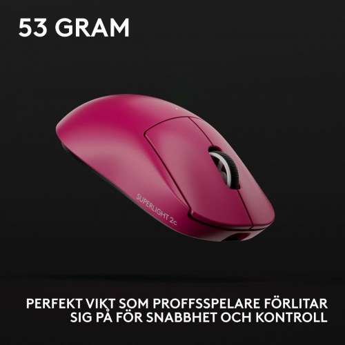 Logitech PRO X Superlight 2c trådløs gaming-mus - Pink Magenta