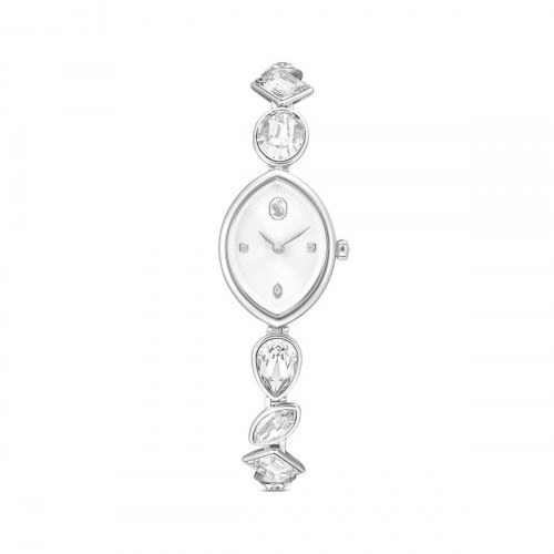 Swarovski 5737955 dameur - elegant sølvfarvet armbåndsur i stål