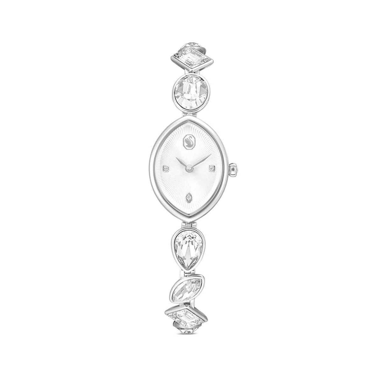 Swarovski 5737955 dameur - elegant sølvfarvet armbåndsur i stål