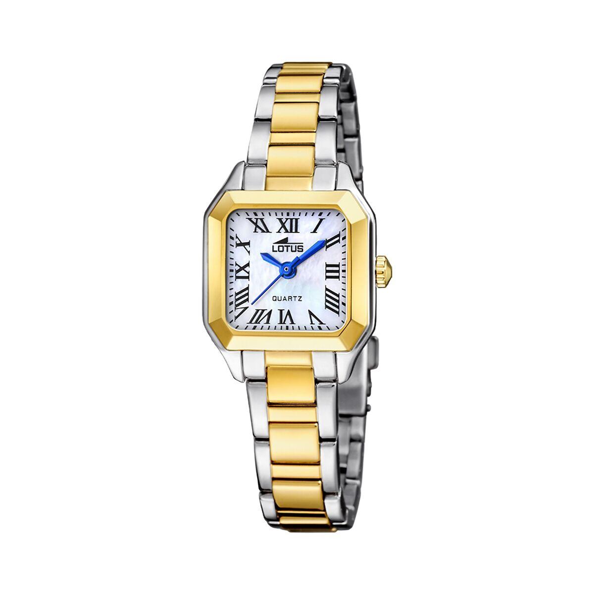 Lotus 19036/2 dameur - elegant armbåndsur i rustfrit stål, sølvfarvet