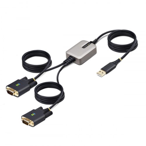 StarTech 2P6FFC-USB-SERIAL USB til 2x seriel kabel - sort/grå