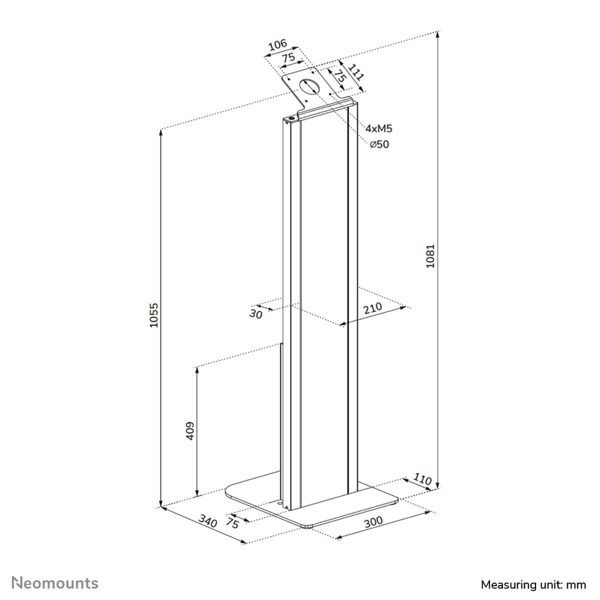 Neomounts FL15-628BL1 tablet cover - sort, universelt
