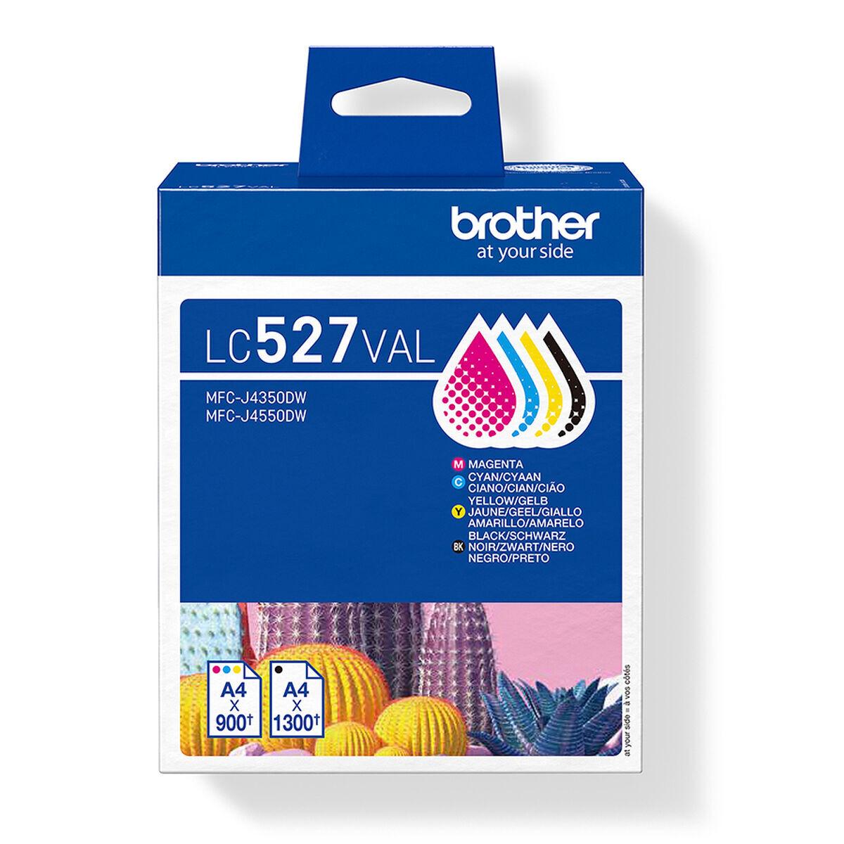 Brother LC527VAL blækpatron - sort/cyan/magenta/gul (4-pak)