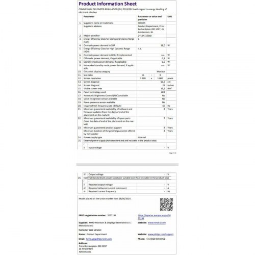 Philips 24E2N1100LB/00 23,8" Full HD skærm - 100 Hz, IPS