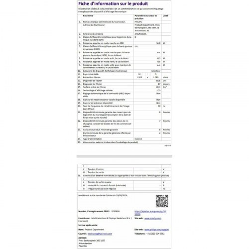 Philips 27E2N1100L/00 27" Full HD gaming skærm - 100 Hz, IPS