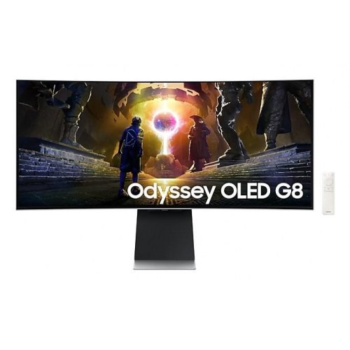 Samsung Odyssey OLED G8 LS34DG850S - 34" buet gaming-skærm, 3440 × 1440, 175 Hz - Sølv (OUTLET A)