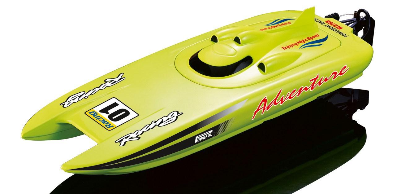 RC speedbåd 45 cm - elektrisk RTR 2,4 GHz (grøn)