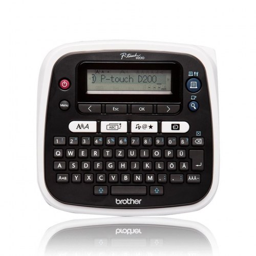 Brother P-touch PT-D200BWVP labelmaskine - termisk overførsel, 180 × 180 dpi, 20 mm/sek, TZe