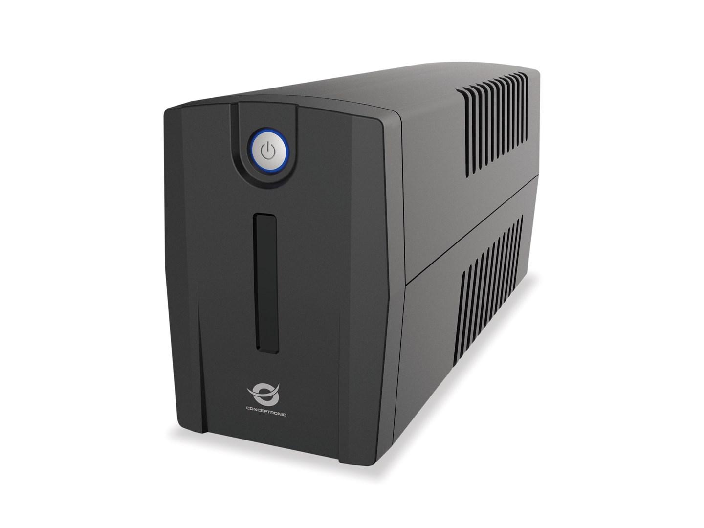Conceptronic ZEUS01G UPS 650 VA / 360 W - 2× UK stik, HID USB, RJ45, AVR