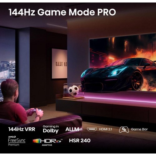 Hisense E7Q Pro 43" QLED 4K Ultra HD Smart TV - sort