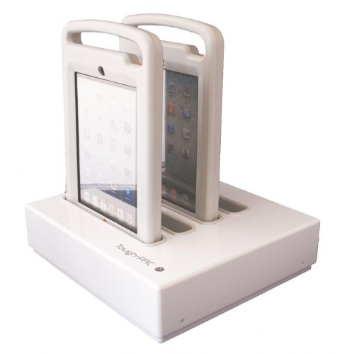 Tough-PAC hvidt indendørs tablet-etui med ladestation