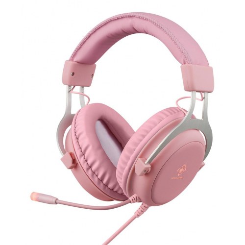 Deltaco Gaming GAM-030-P kablet gaming-headset med bøjle - USB Type-A, pink