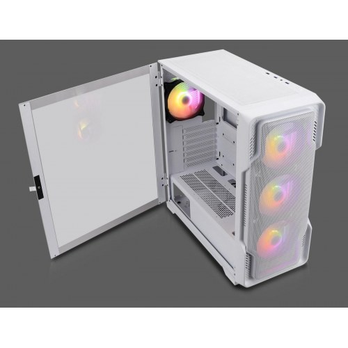 Nanoxia DS-9 ARGB Midi Tower - hvidt PC kabinet med glas