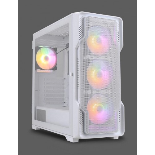 Nanoxia DS-9 ARGB Midi Tower - hvidt PC kabinet med glas