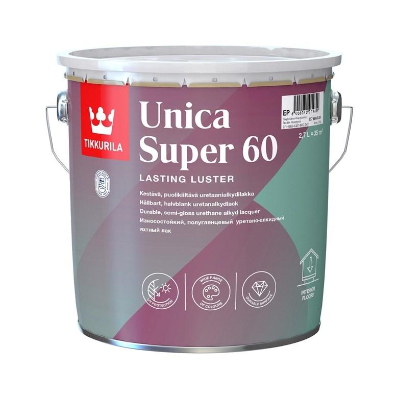 Tikkurila Unica Super 60 halvblank urethan-alkydlak 2,7 l