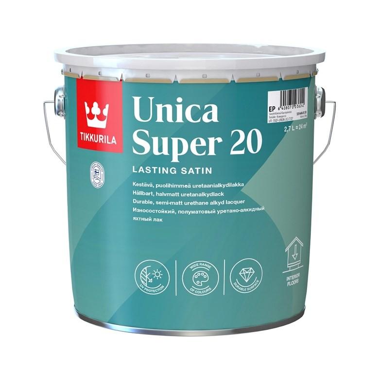 Tikkurila Unica Super 20 - halvmatt urethan-alkydlak 2,7 l
