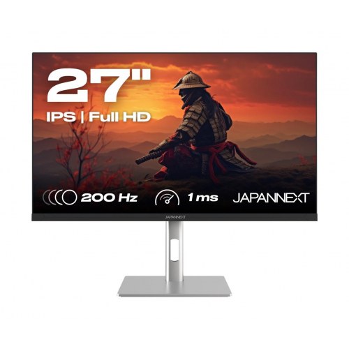 JAPANNEXT JN-I270FHD200F-HSP 27" gaming skærm - IPS, Full HD, 200 Hz, sølv