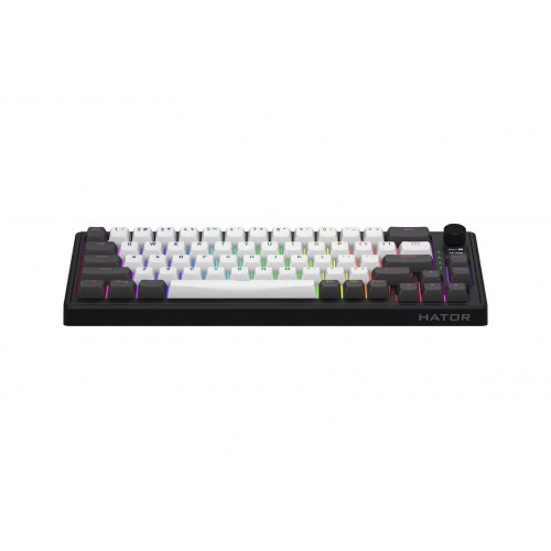 HATOR Skyfall Pro Wireless 65 - mekanisk gaming-tastatur, USB/RF/Bluetooth, RGB, US ANSI - Sort/Grå