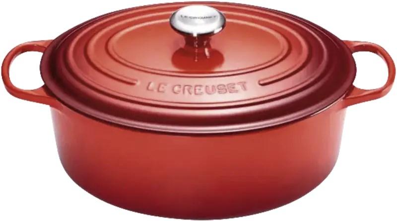 Le Creuset oval gryde/stegegryde 13,9 l - rød, 40 cm