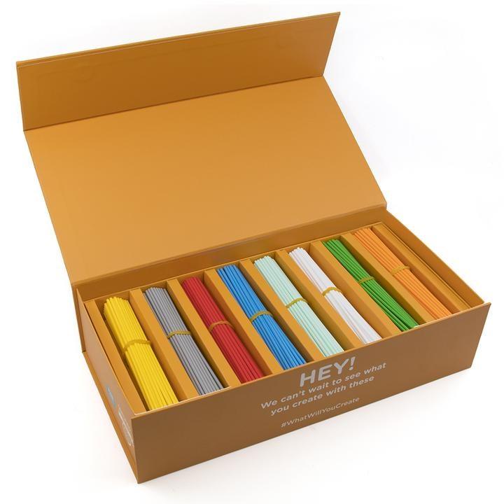 3Doodler Start EDU plastfilament - Blue, Cyan, Green, Grey, Orange, Red, White, Yellow (sæt)