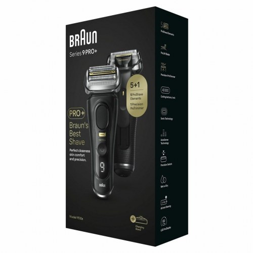 Braun Series 9 Pro+ 9510s Wet & Dry foliebarbermaskine med trimmer - Sort