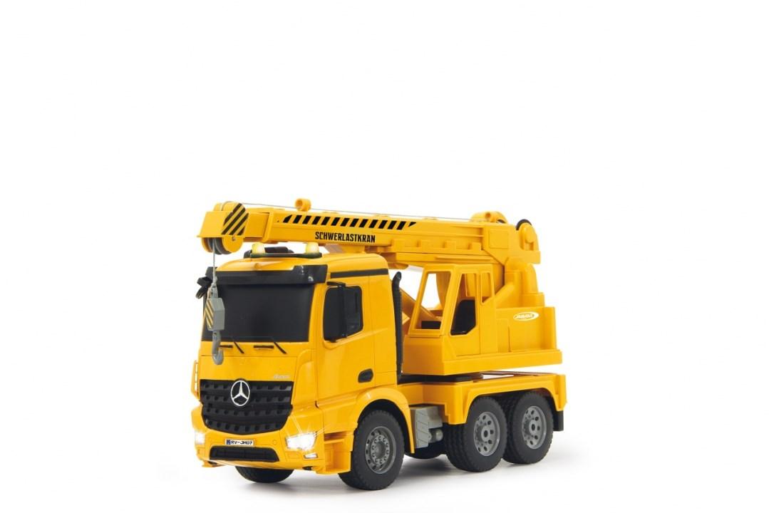 Jamara Mercedes Arocs radiostyret kranbil 1:20 - gul/sort