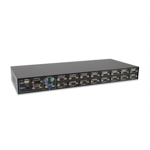 LevelOne KVM-3216 - 16-port PS/2/USB VGA KVM-switch (1U rack)
