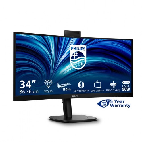 Philips 34B2U3600CH 34" buet WQHD kontorskærm - sort
