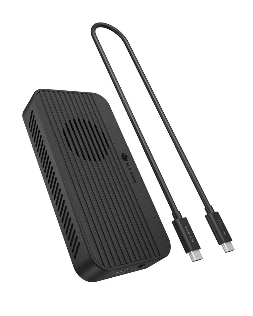 ICY BOX Diamond Case 1980 - M.2 NVMe SSD-kabinet med Thunderbolt 5, op til 80 Gbit/s