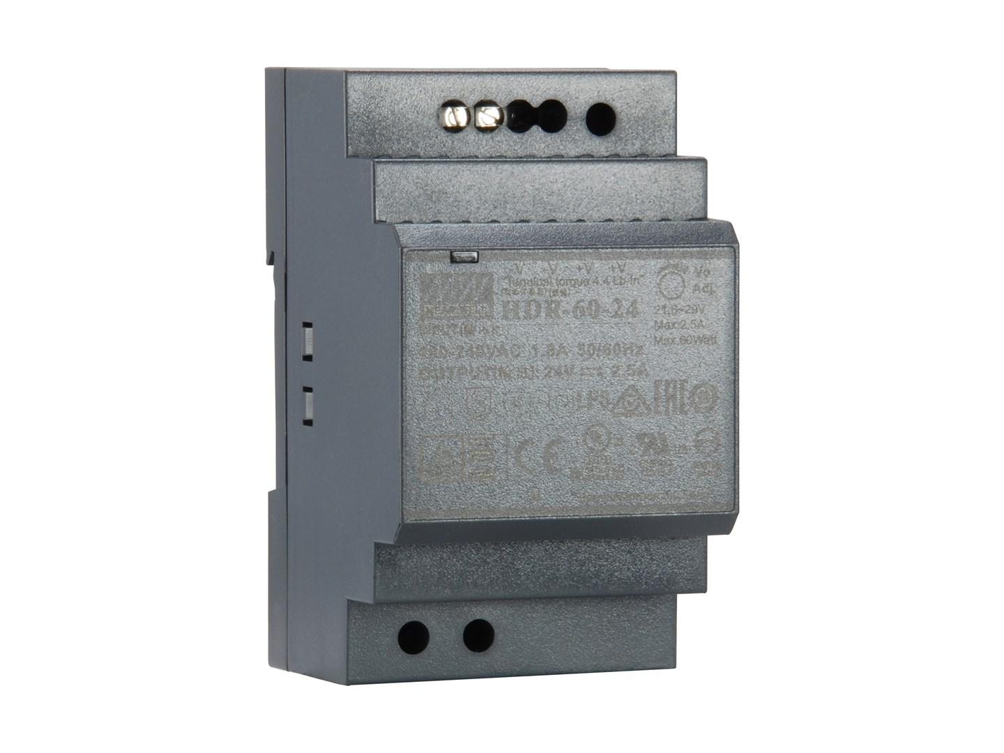 LevelOne 24 V DC industristrømforsyning, 60 W, DIN-skinne