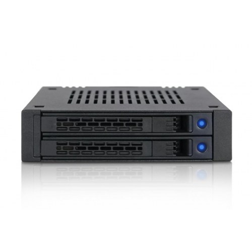 Icy Dock MB742SP-B - 2x 2,5" hot-swap drevbås til 3,5" plads, sort