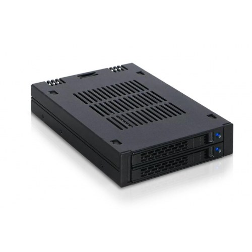 Icy Dock MB742SP-B - 2x 2,5" hot-swap drevbås til 3,5" plads, sort